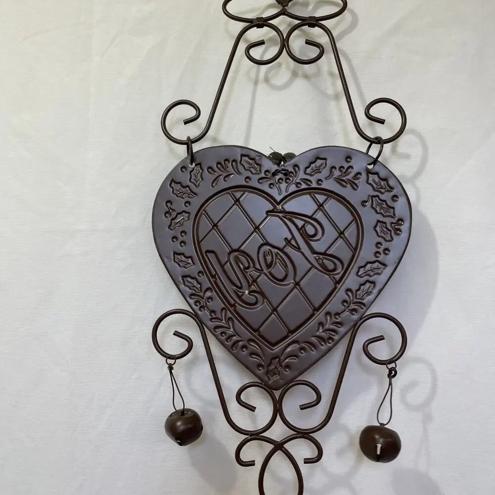 Joy Holiday Wall Door Hanging Christmas Jingle Bells 19 Inches